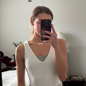 White Bodysuit Top
